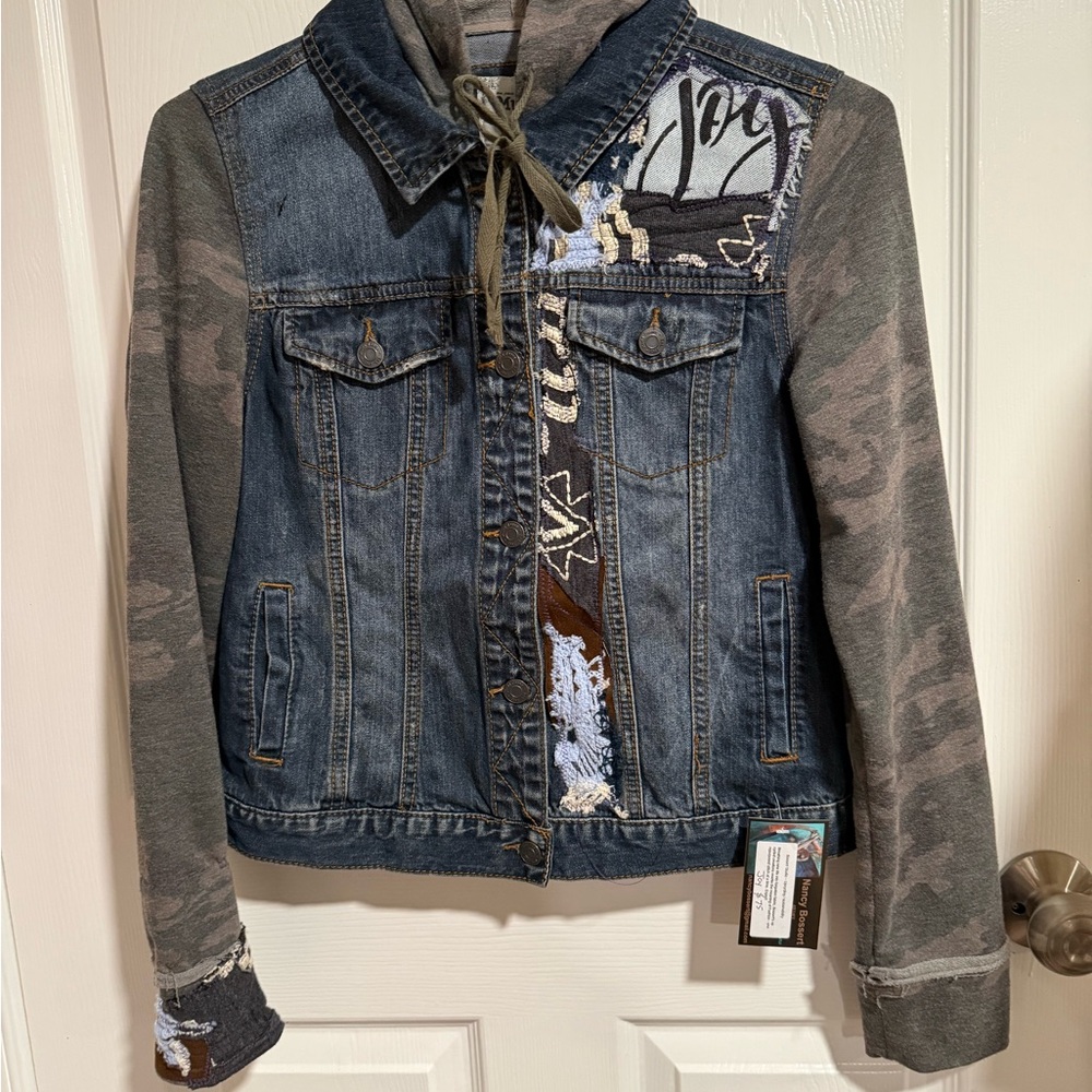 Mudd Denim Jacket with Camo Accents